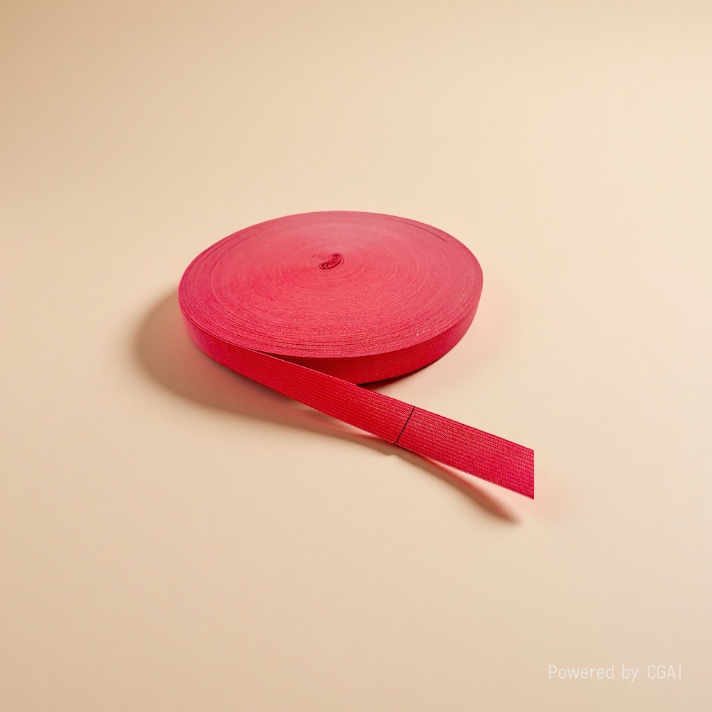 Red fringed elastic band with plain weave wide elastic bands as accessories Application Scenario