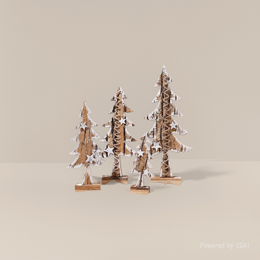 Wooden Christmas tree decorations and ornaments, Christmas scene arrangements, Christmas decorative items Application Scenario