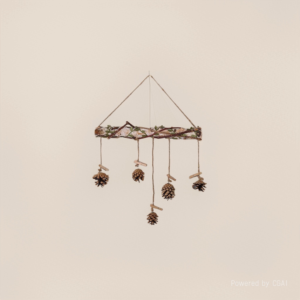 Natural-style pinecone pendants, wooden decorations for home decoration, indoor and outdoor hanging pieces