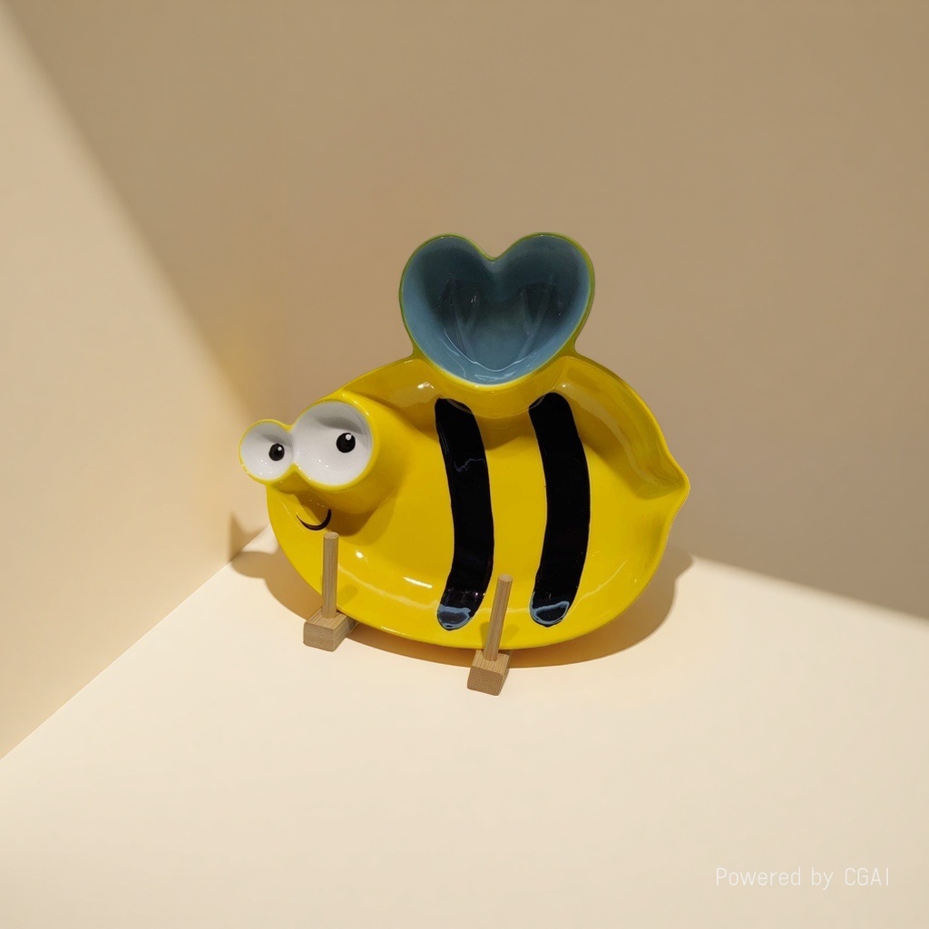 Yellow bee-shaped compartments, 316L stainless steel bowl, instant noodle bowl, ceramic and wooden bowl, POTS, pans and bowls Application Scenario