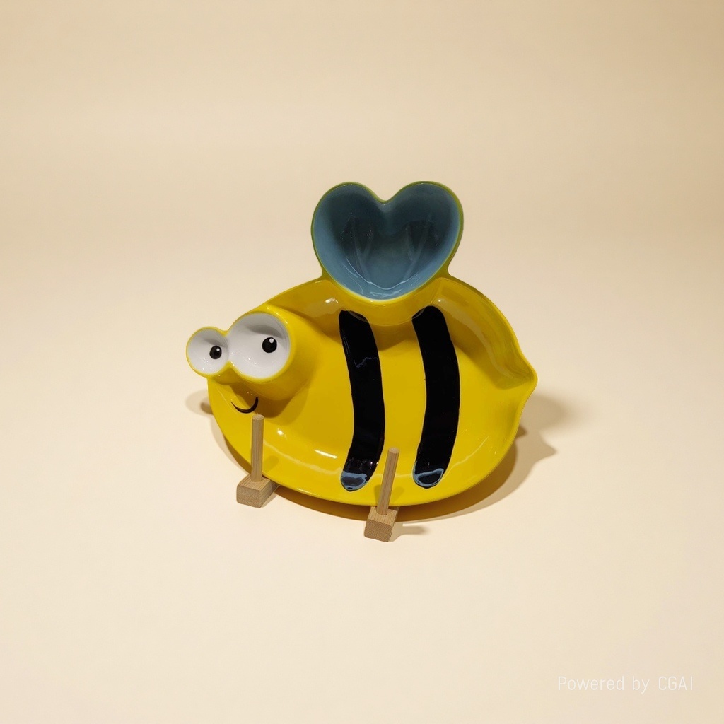 Yellow bee-shaped compartments, 316L stainless steel bowl, instant noodle bowl, ceramic and wooden bowl, POTS, pans and bowls Specification image