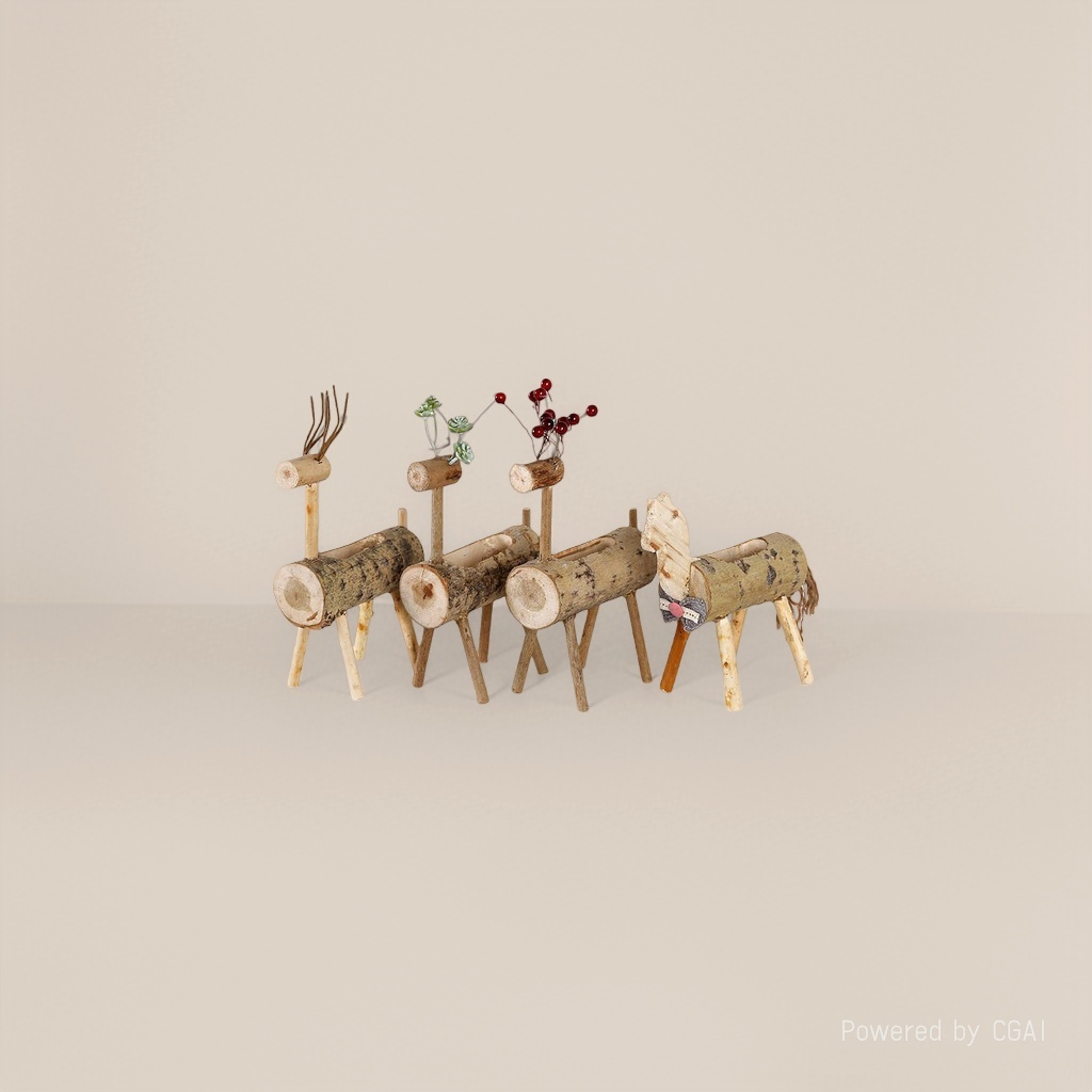 Wooden deer horse decorative items, creative home furnishings for the Nordic-style living room and bedroom tabletop