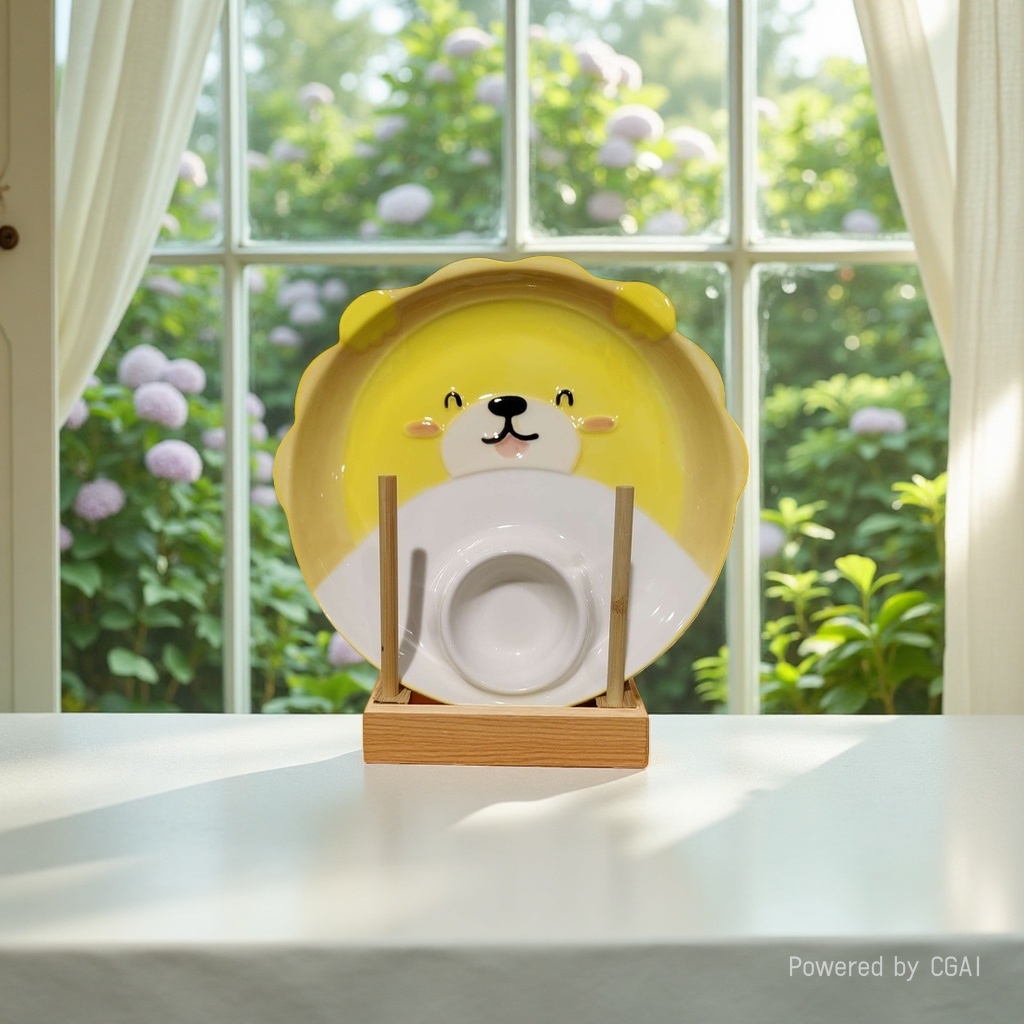 Yunshuo Bronze yellow lion-shaped metal handicraft plate, ironwork wind lantern, mountain ghost spending money Application Scenario