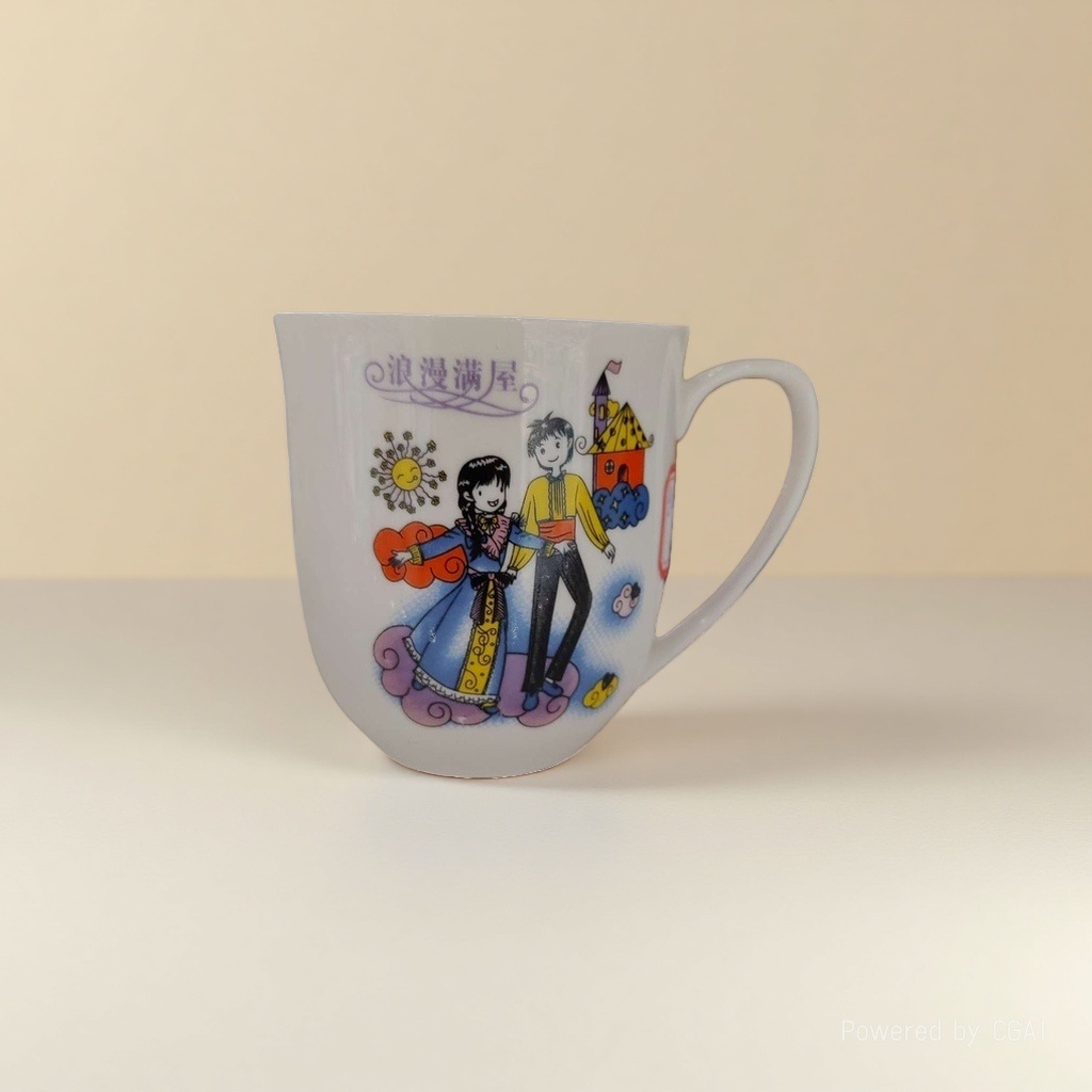 Christmas Nordic ceramic cup, 180ml anti-heat handle, simple style. Tel: 093625272 Specification image