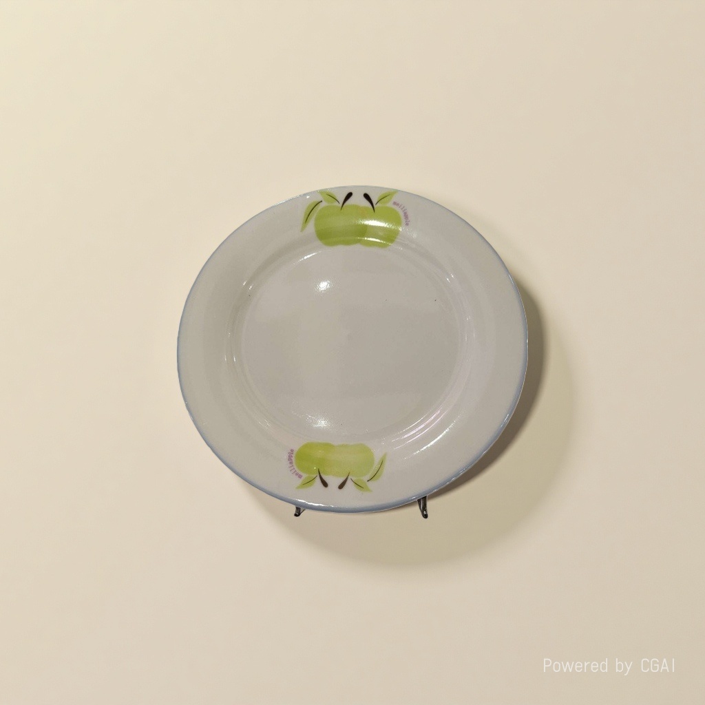 White ceramic bowl with green apple pattern, 316L stainless steel POTS, pans, bowls, instant noodle bowls, wooden bowls Application Scenario