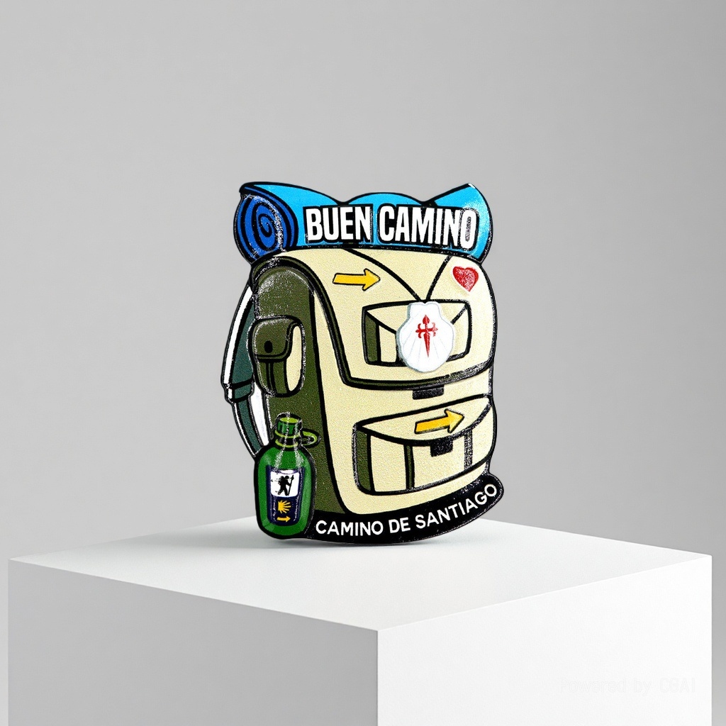 Customized resin refrigerator stickers for export to Spain, Santiago Pilgrimage Route tourist souvenirs, magnetic stickers for refrigerators, cultural and creative products Application Scenario