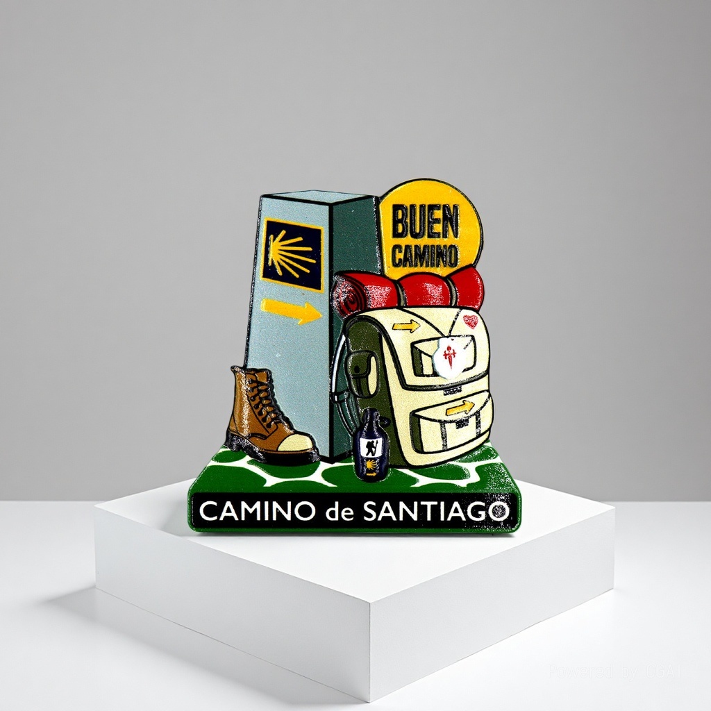 Customized resin refrigerator stickers for export to Spain, Santiago Pilgrimage Route tourist souvenirs, magnetic stickers for refrigerators, cultural and creative products Specification image
