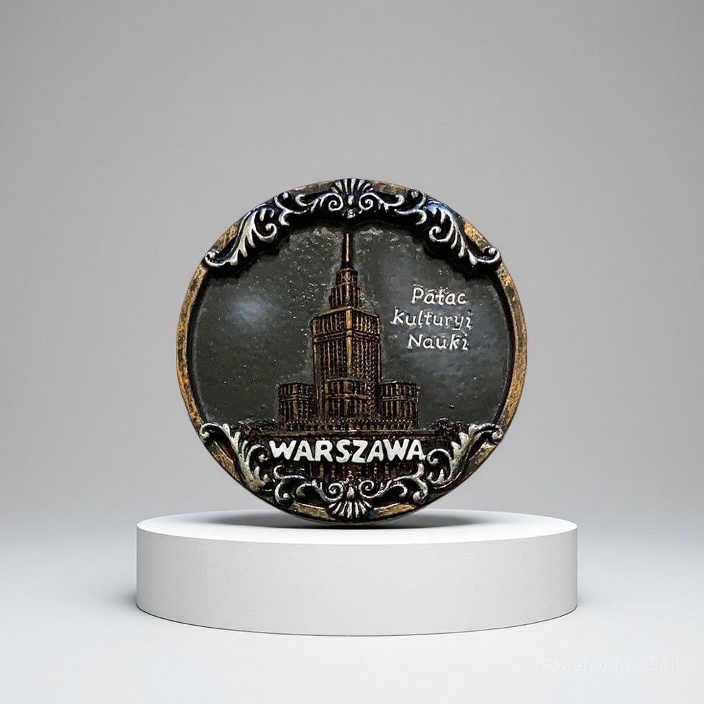 Fábrica personalizada polonia capital warsaw landmark building refrigerador adhesivo personalizado viaje recuerdo creativo tridimensional pintado a mano artesanía Application Scenario