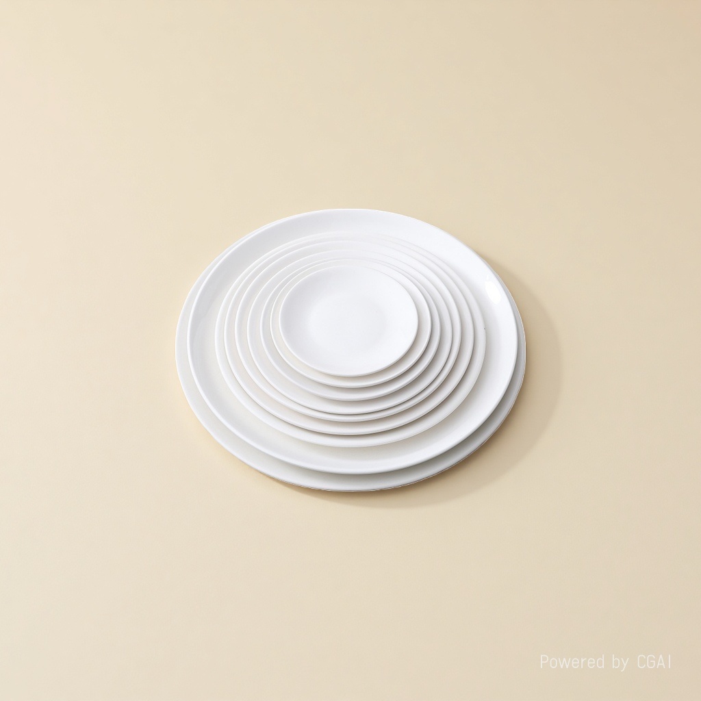 Demei Disc 2210 White stacked stainless steel seasoning plate, Ceramic Bohemian bone-spitting plate