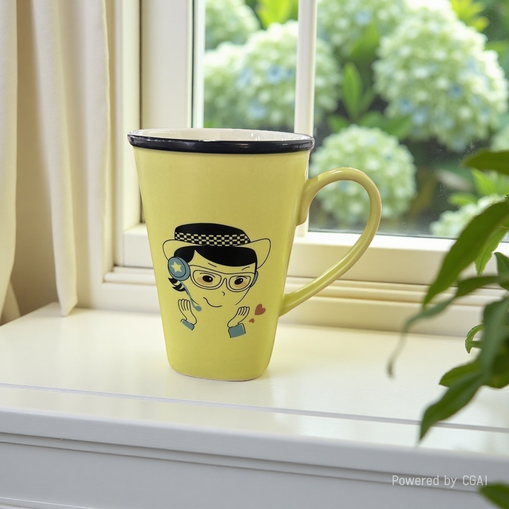 深紫色陶瓷杯配杯碟 高温烧制釉面光滑家用茶具102054011产品图