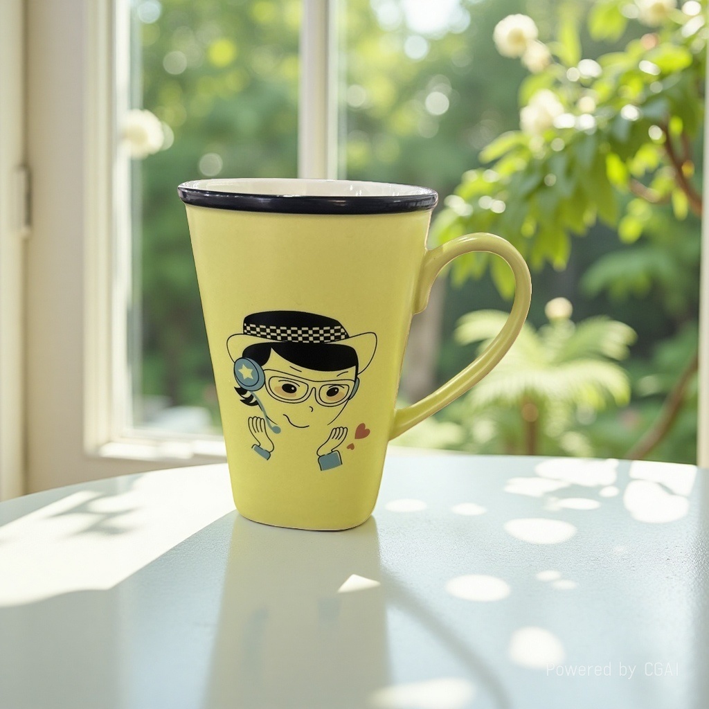 深紫色陶瓷杯配杯碟 高温烧制釉面光滑家用茶具102054011图