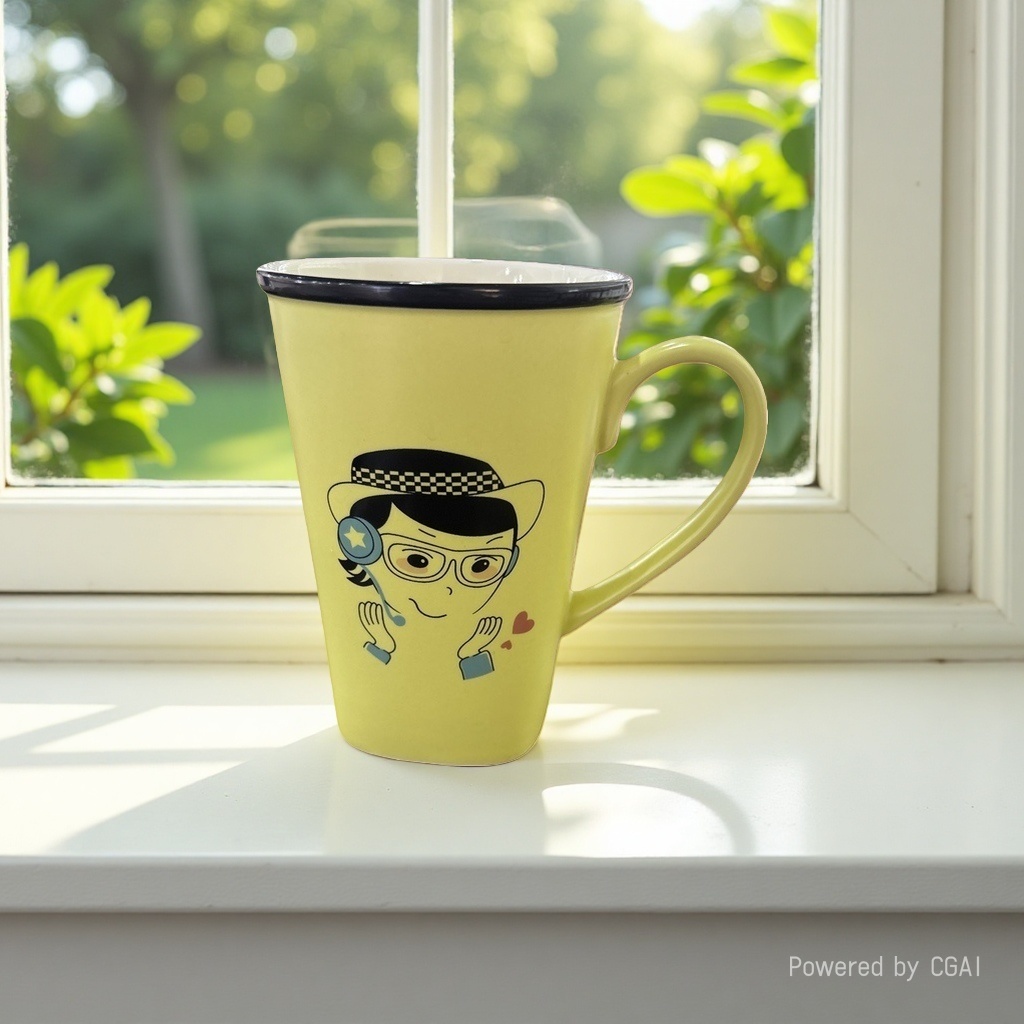 深紫色陶瓷杯配杯碟 高温烧制釉面光滑家用茶具102054011细节图