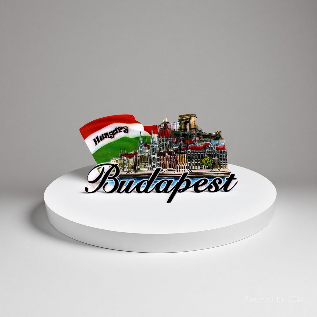 A three-dimensional magnetic sticker gift for travel souvenirs and decorative handicrafts from Budapest, the capital of Hungary Application Scenario