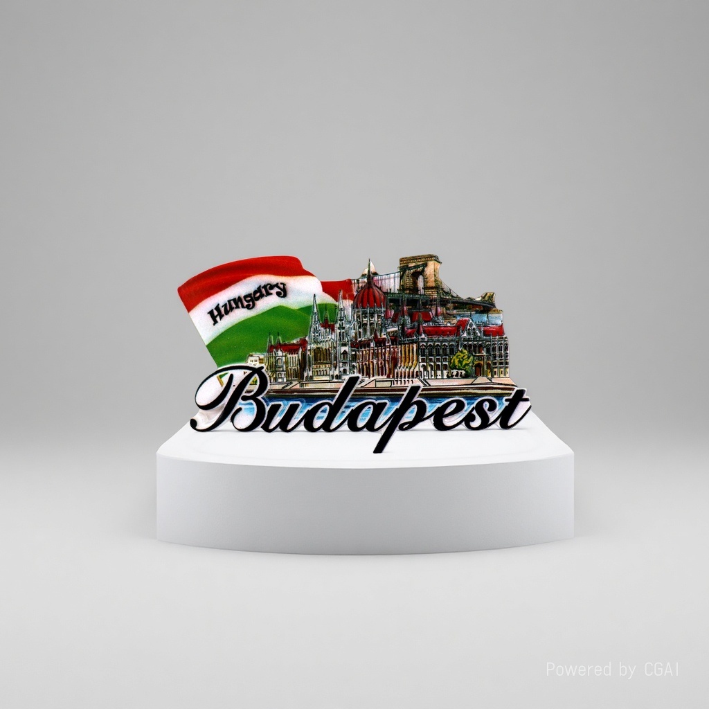 A three-dimensional magnetic sticker gift for travel souvenirs and decorative handicrafts from Budapest, the capital of Hungary details Picture