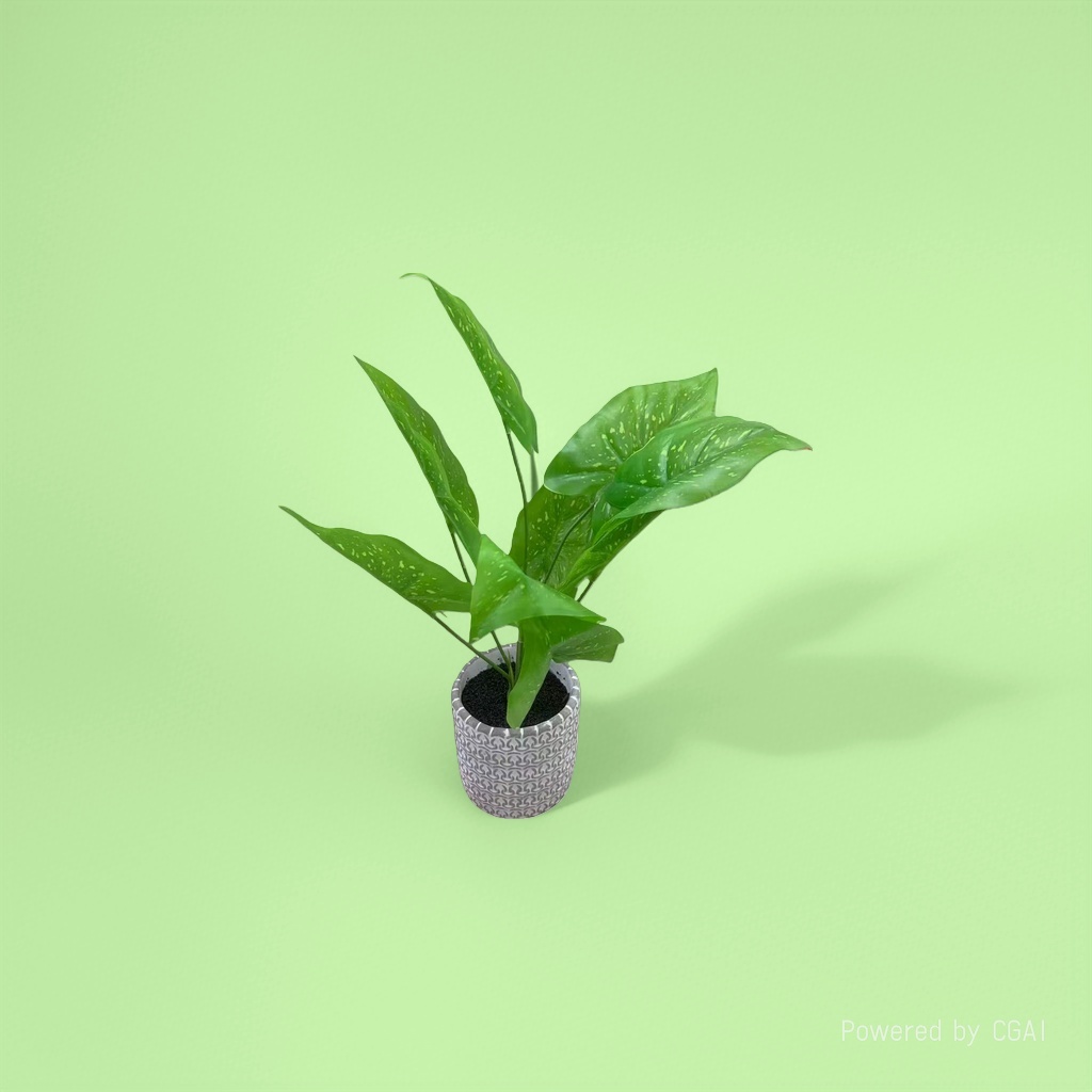 Peppermint green plant potted plants with seeds, green spotted leaf plants, indoor desktop souvenirs details Picture
