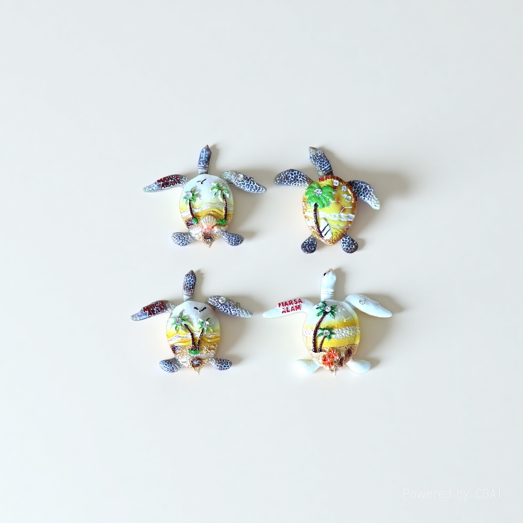 Source factory Marine animal three-dimensional refrigerator stickers, sea turtle magnetic stickers, resin handicrafts, sea turtle travel souvenirs customization Specification image