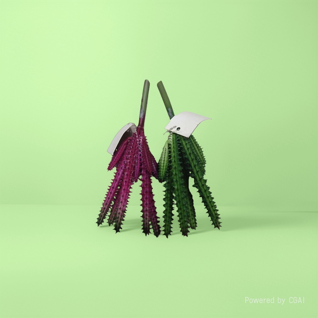 Colorful artificial cactus branches, artificial myrtle micro-landscape plant blind box, artificial flowers
