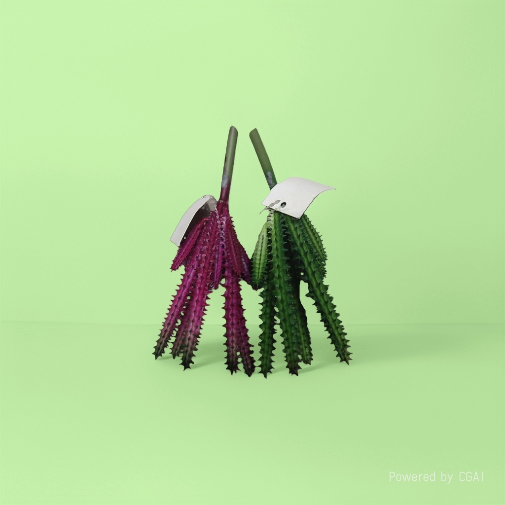 Colorful artificial cactus branches, artificial myrtle micro-landscape plant blind box, artificial flowers Specification image