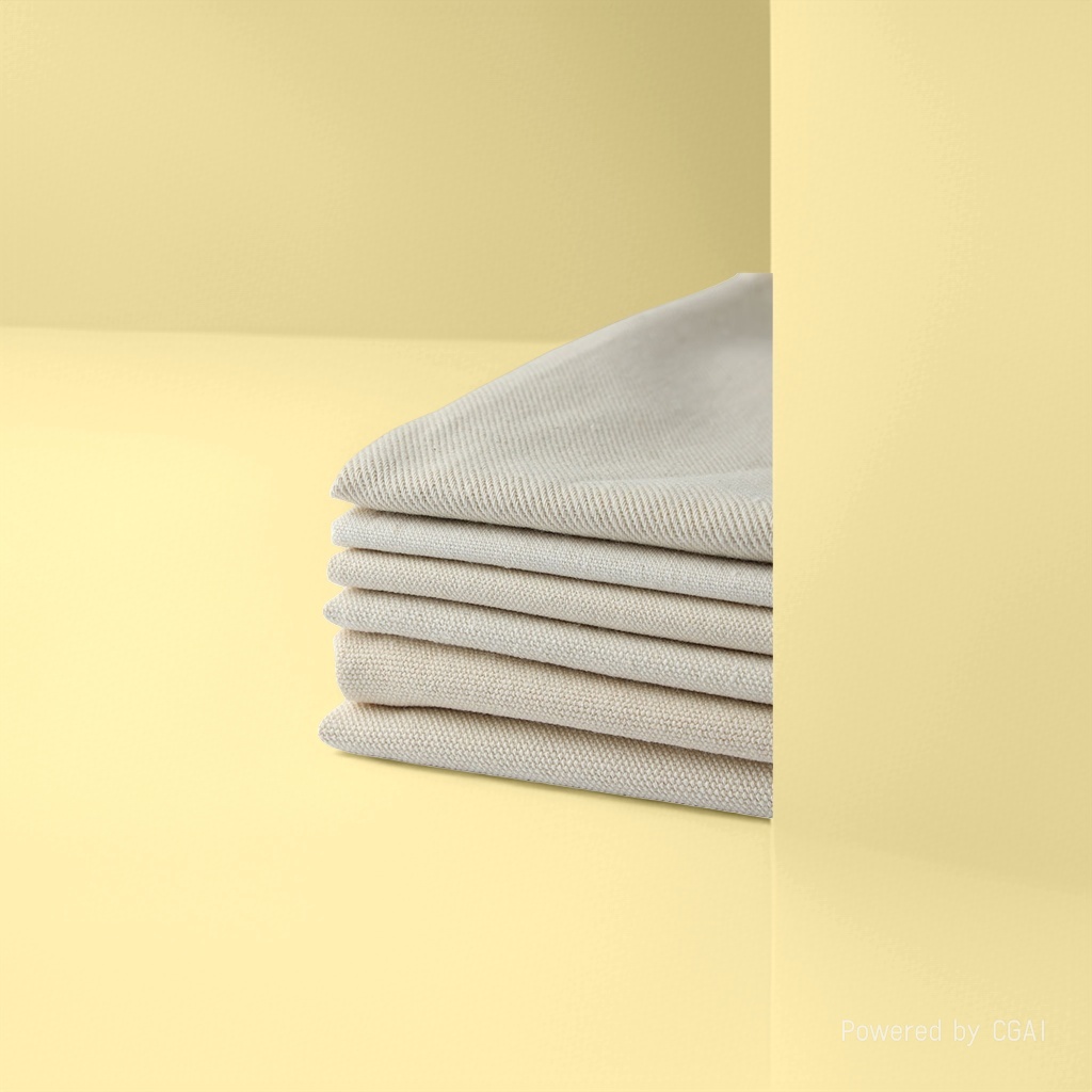 VIVICN beige fabric stacked home textiles, pure cotton gauze, imitation linen, coarse linen, wired taslon Application Scenario