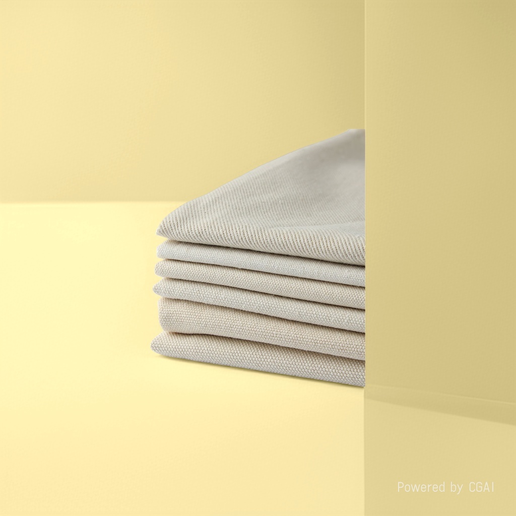 VIVICN beige fabric stacked home textiles, pure cotton gauze, imitation linen, coarse linen, wired taslon