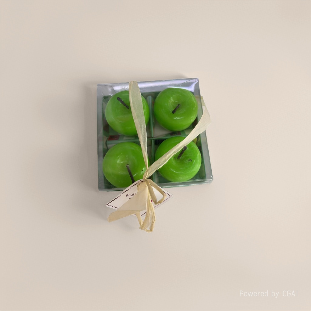 绿色苹果蜡烛工厂定制茶蜡烛