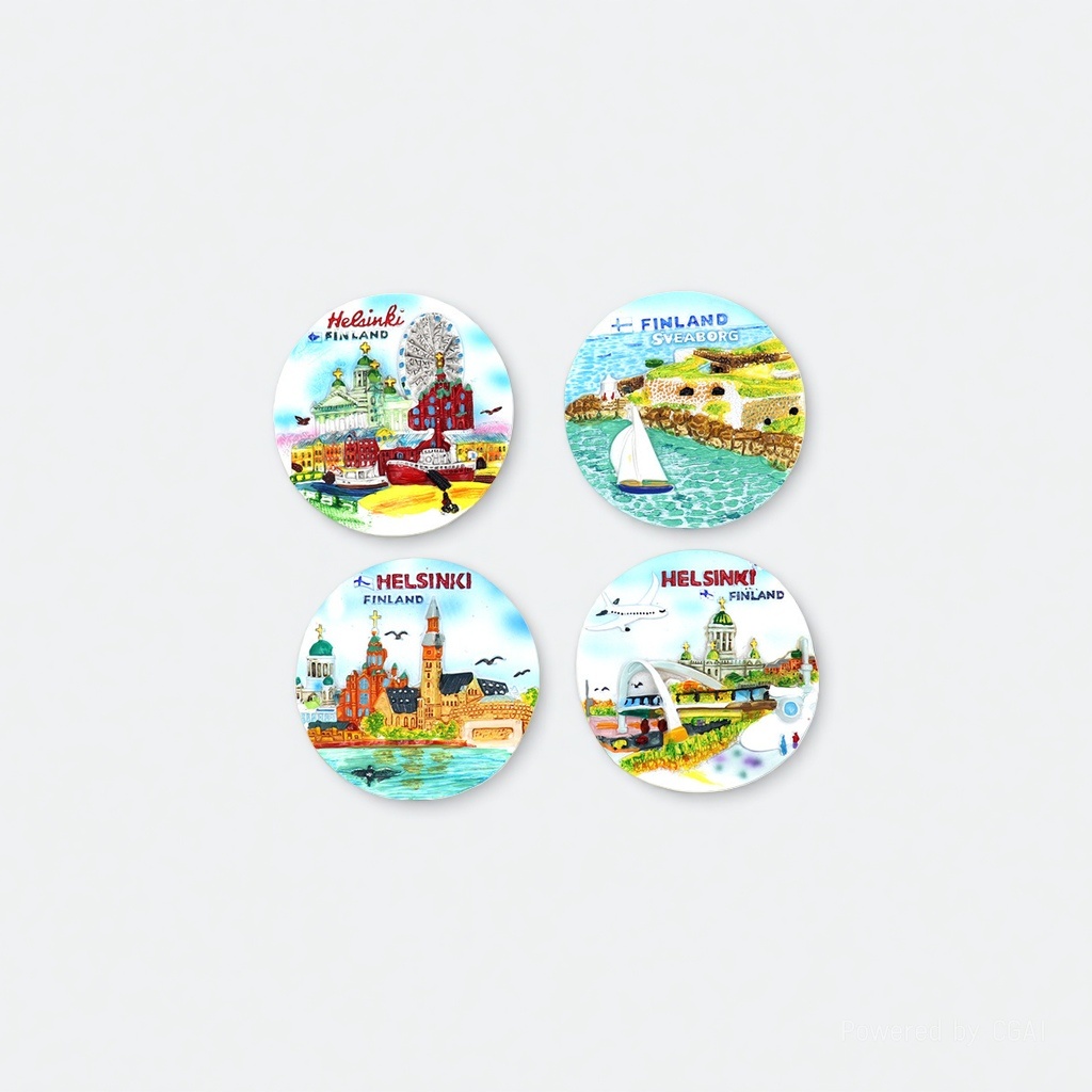 Nórdico finlandés pegatinas magnéticas de refrigerador recuerdos de viaje personalizados creativo tridimensional alce pintura animal decoración regalo wenchuang recuerdos details Picture