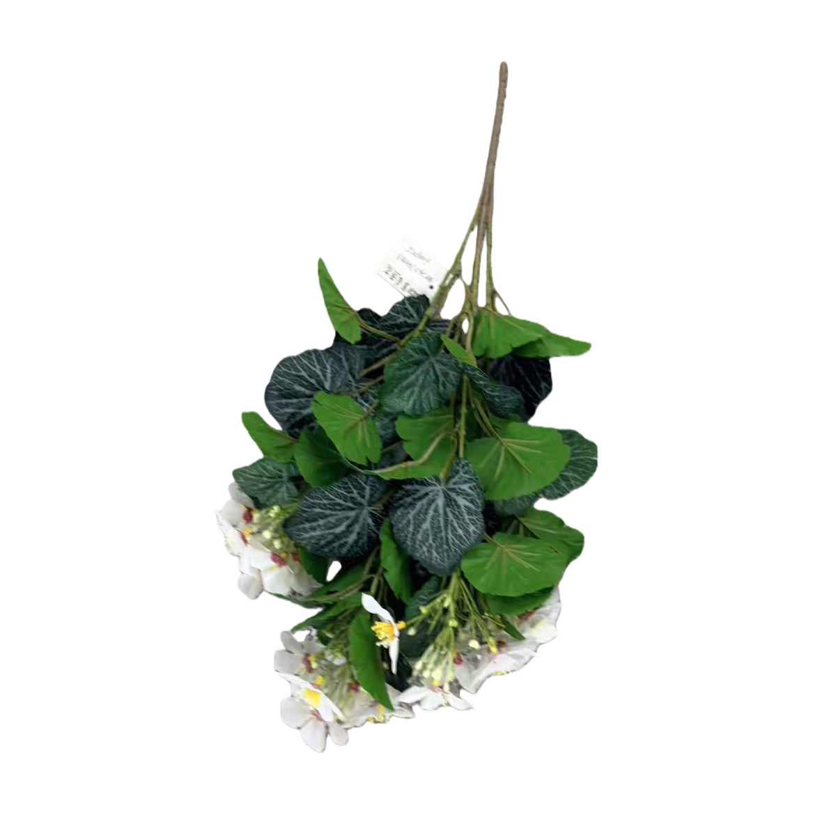 White artificial plastic bouquet with green leaf foam artificial lanterns Item Picture