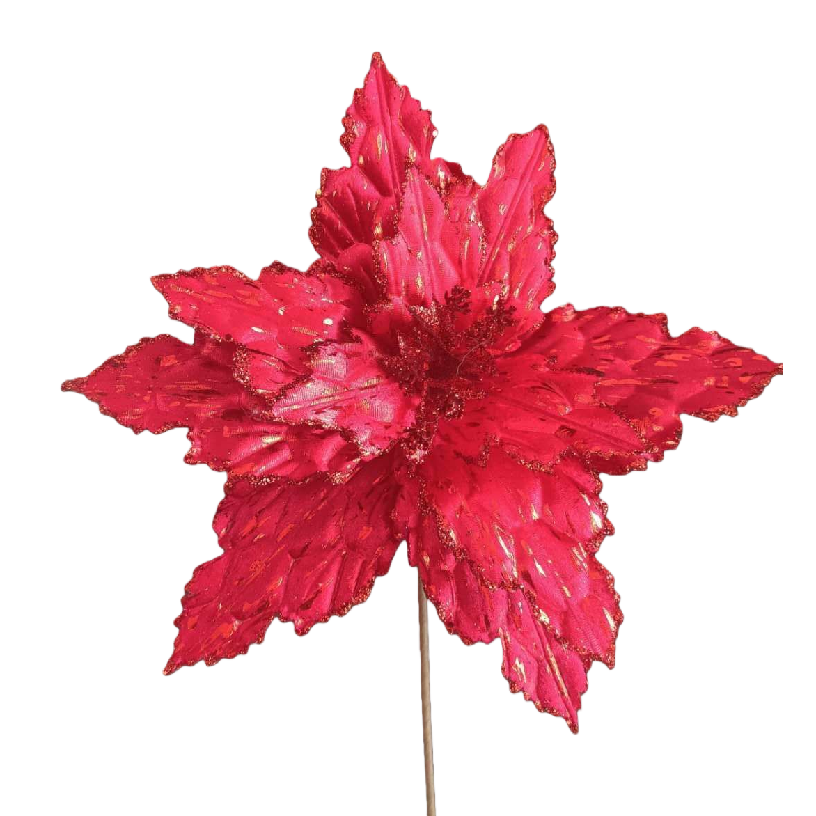 Red sequined simulated flower Christmas decoration flower Christmas scene arrangement Item Picture