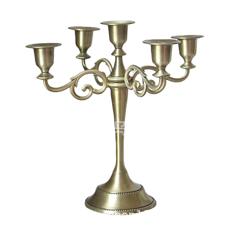Golden five-headed candlestick bar decorative item, Egyptian sailboat doll license plate frame Item Picture