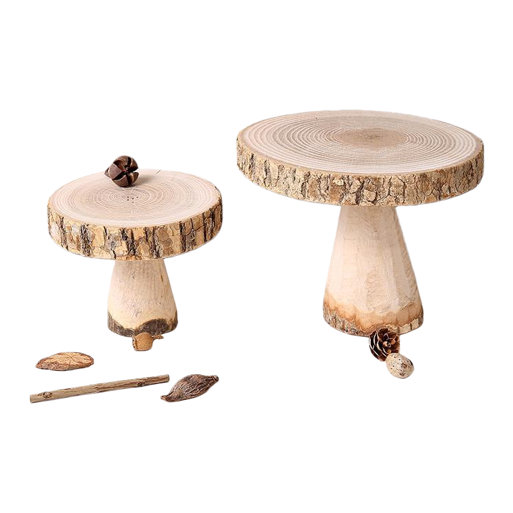 Wooden mushroom display stand decoration wooden handicraft ornaments Item Picture