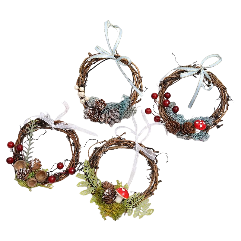 Artificial rattan and vine garland decorations, eternal flowers, festival decorative door hangers Item Picture