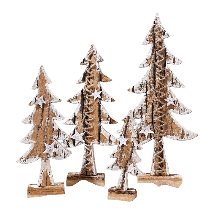 Wooden Christmas tree decorations and ornaments, Christmas scene arrangements, Christmas decorative items Item Picture