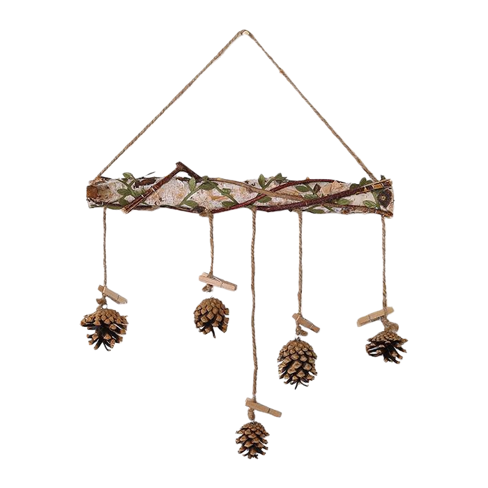 Natural-style pinecone pendants, wooden decorations for home decoration, indoor and outdoor hanging pieces Item Picture