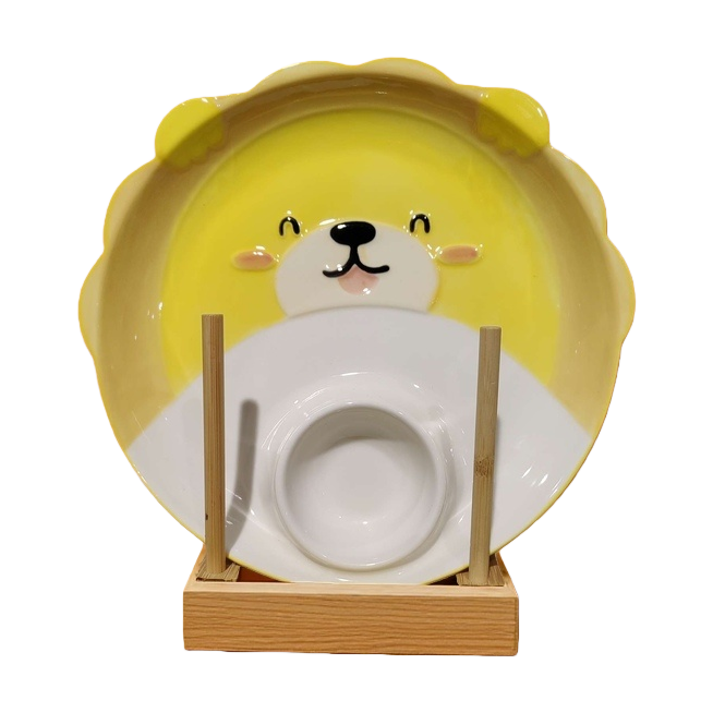 Yunshuo Bronze yellow lion-shaped metal handicraft plate, ironwork wind lantern, mountain ghost spending money Item Picture