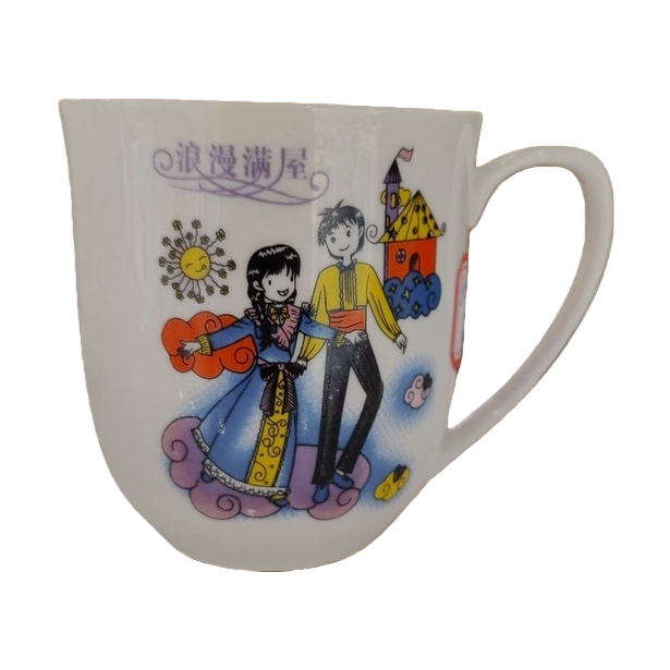Christmas Nordic ceramic cup, 180ml anti-heat handle, simple style. Tel: 093625272 Item Picture