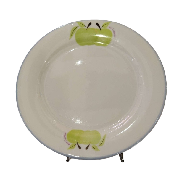 White ceramic bowl with green apple pattern, 316L stainless steel POTS, pans, bowls, instant noodle bowls, wooden bowls Item Picture