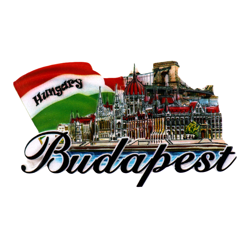 A three-dimensional magnetic sticker gift for travel souvenirs and decorative handicrafts from Budapest, the capital of Hungary