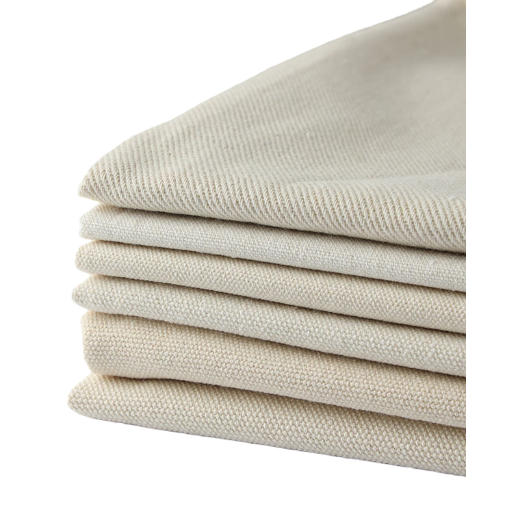 VIVICN beige fabric stacked home textiles, pure cotton gauze, imitation linen, coarse linen, wired taslon Item Picture