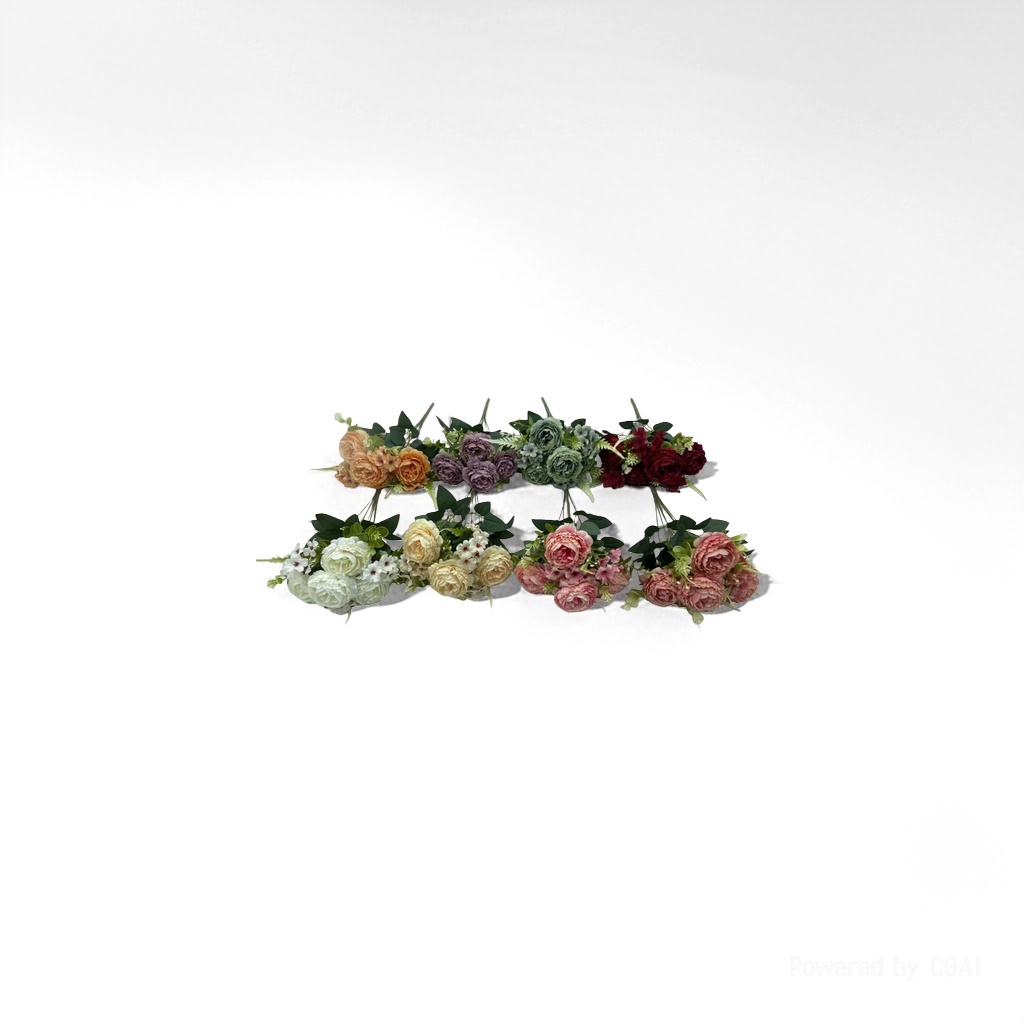 Simulación colorida bouquet de plástico espuma flores falsas flores artificiales decoración flores simuladas flores falsas Application Scenario