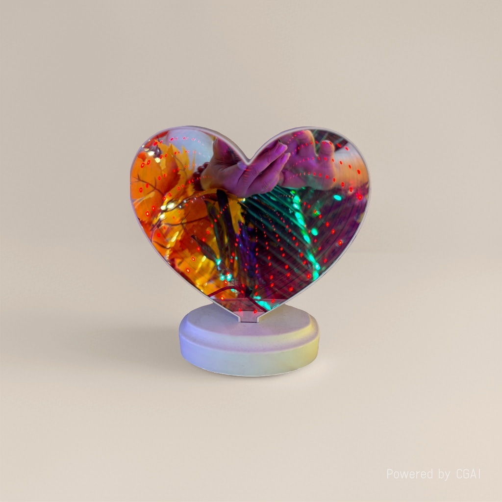 Heart-shaped magnetic LED decorative light e-sports atmosphere light box with fake flower lantern LED party