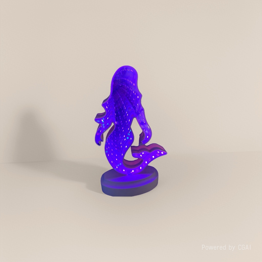Purple mermaid LED decorative lights, magnetic e-sports atmosphere lights and lighting fixtures