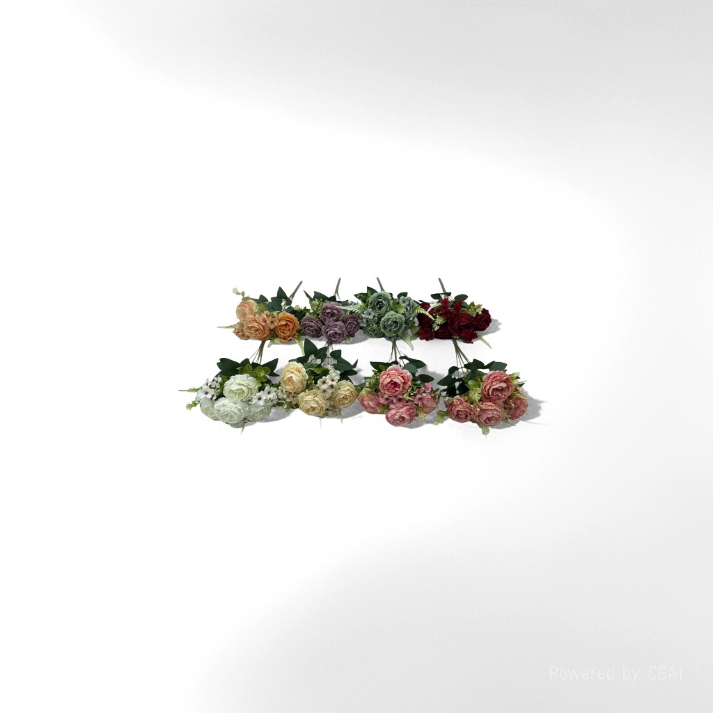 多彩仿真塑料花束泡沫假花 人造花装饰家居用