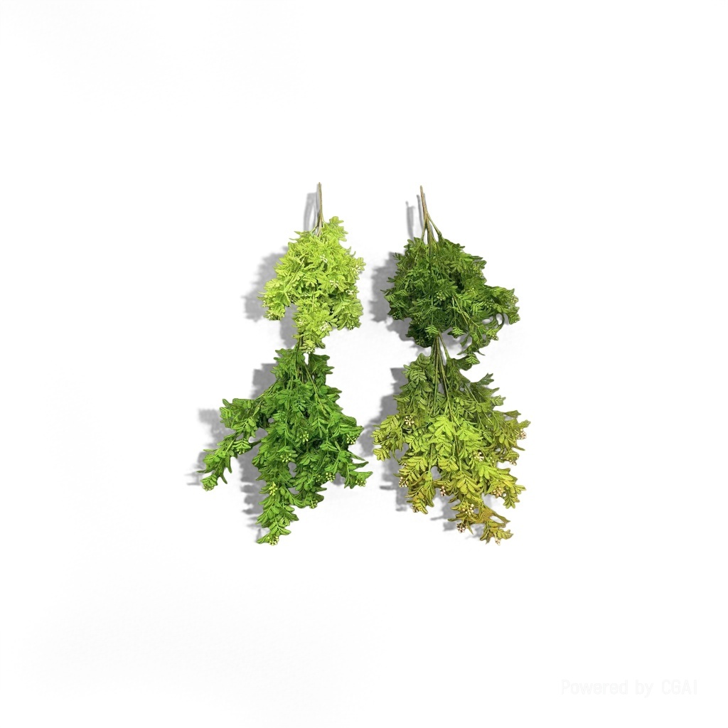 仿真蕨类绿色植物枝条花杆复活节花环树叶片配件