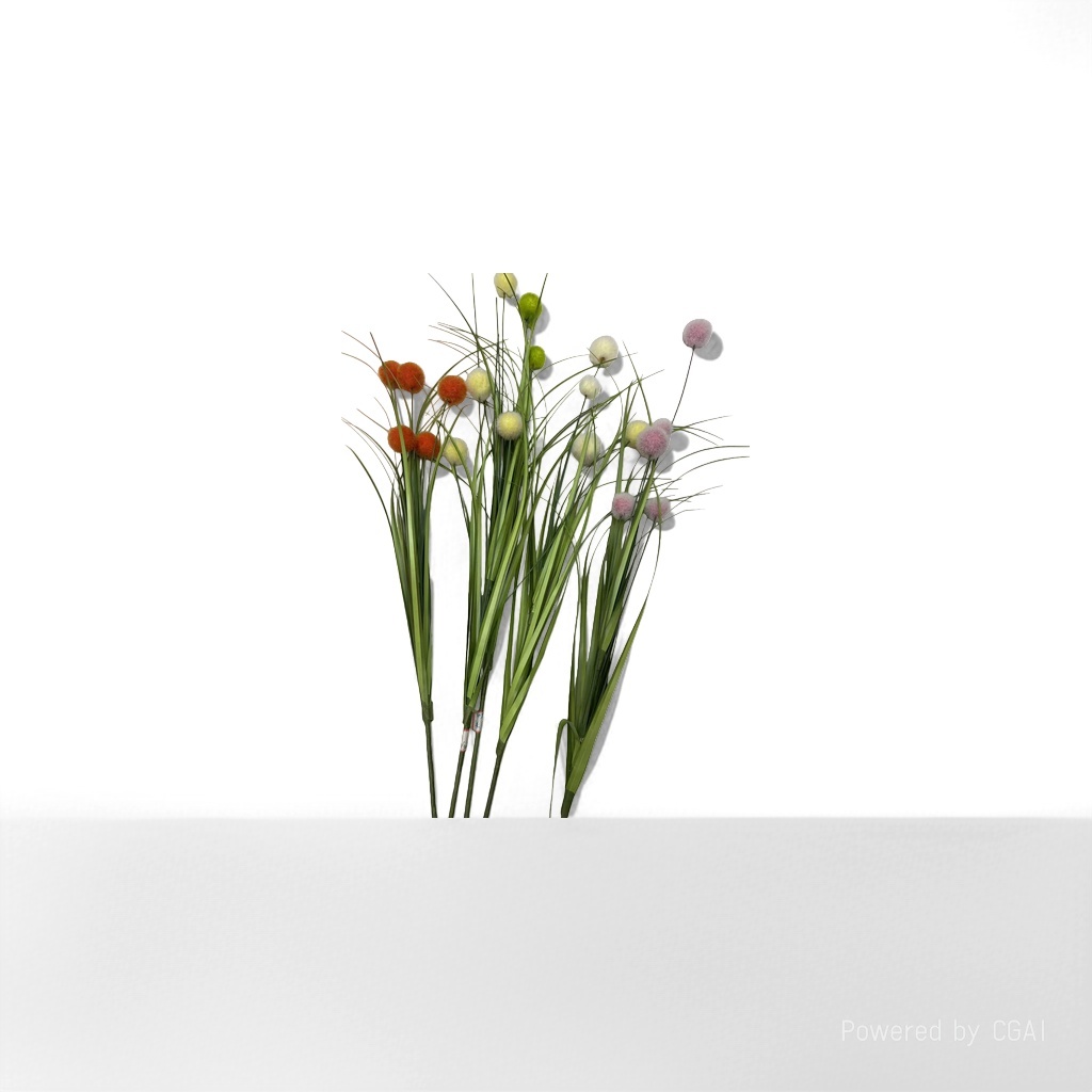 彩色绒球塑料仿真花泡沫假花装饰植物假花假花塑料仿真花