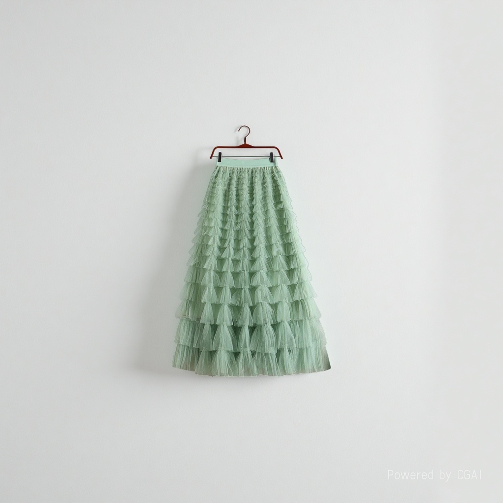 Mesh patchwork cake skirt 2025 Spring/Summer, Autumn/Winter new mid-length skirt, A-line long skirt, puffy gauze skirt Application Scenario