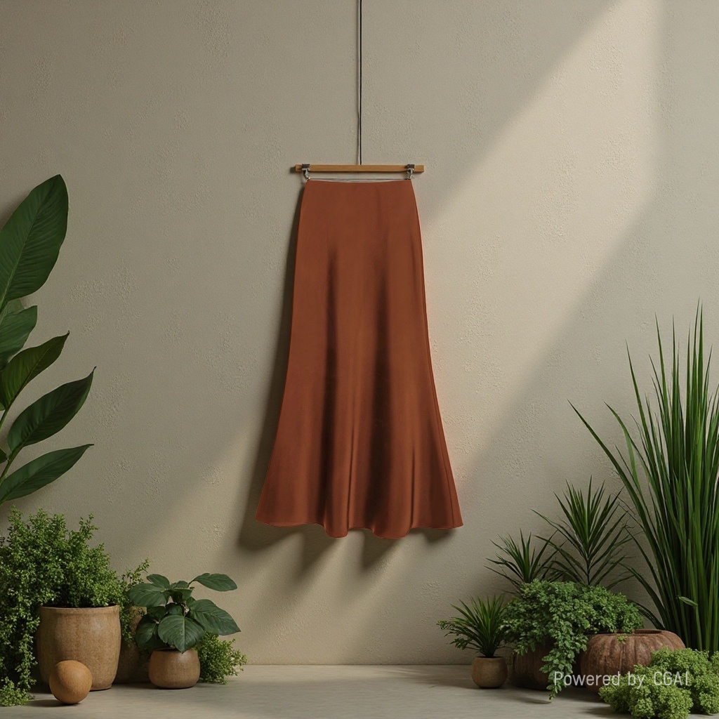 High-waisted, slimming mid-length satin acetate smooth half skirt for spring and summer, new body-hugging fishtail A-line long dress Application Scenario