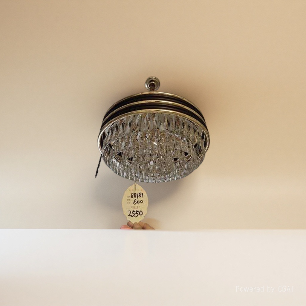 Opple Cool Lamp Golden frame crystal ceiling lamp lighting fixtures details Picture