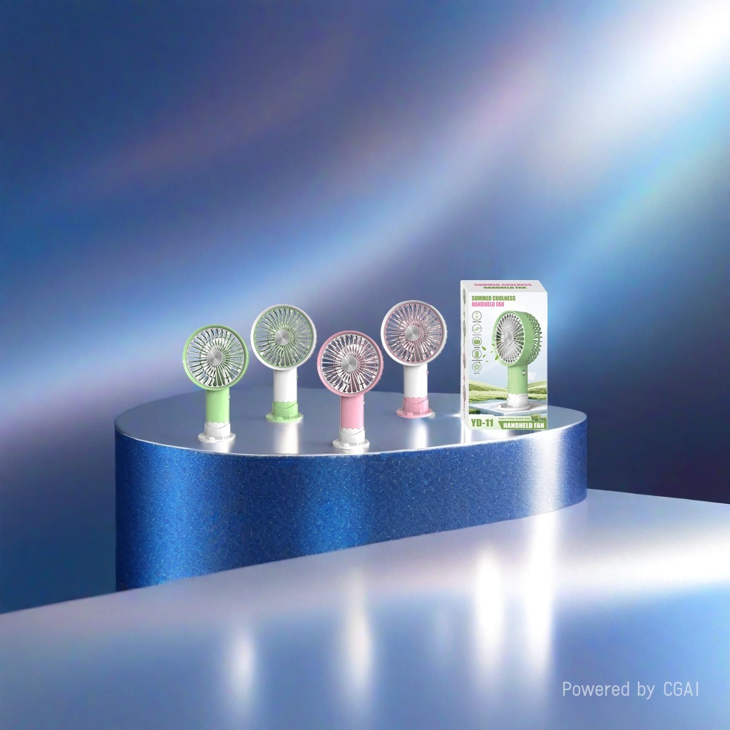 The new high appearance level USB charging mini handheld desktop fan with a cartoon design Application Scenario