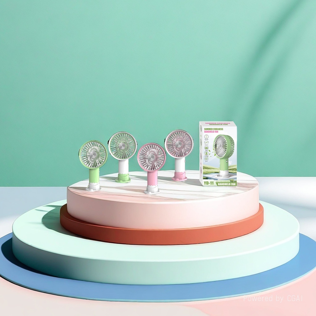 The new high appearance level USB charging mini handheld desktop fan with a cartoon design