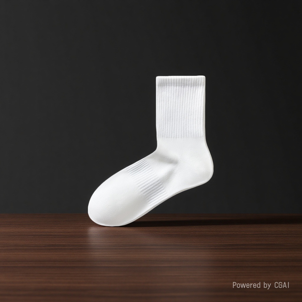 White mid-calf sports and casual cotton socks, trendy yoga socks for men and women Application Scenario